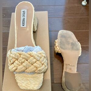 Steve Madden Imitation Raffia Slides